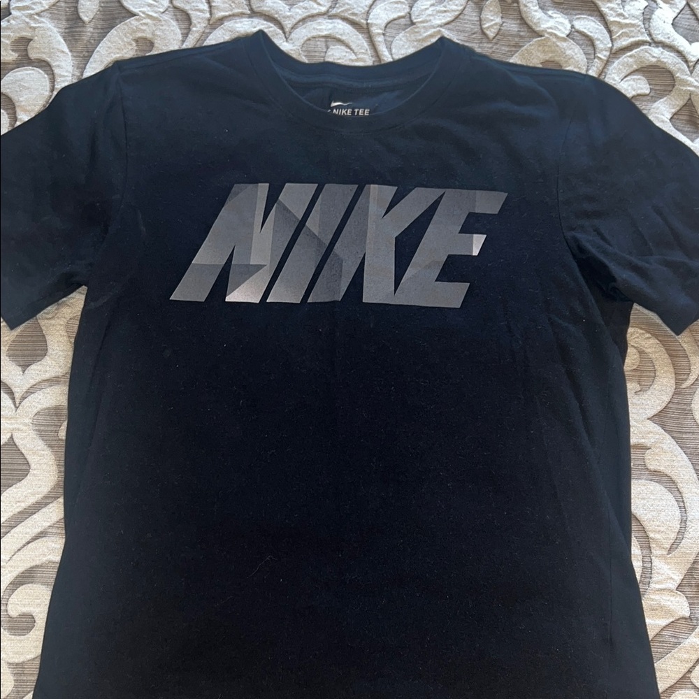 Nike Black Short Sleeve Tee with Reflective Logo